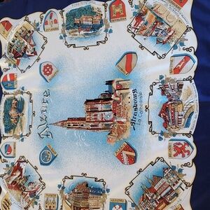 Italian made Salzburg (Alcace)  Souveneir scarf Navy 30 X 30